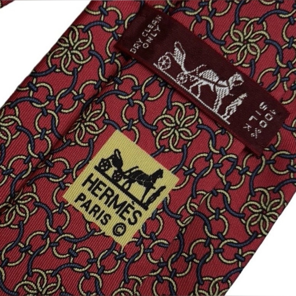 HERMES silk tie